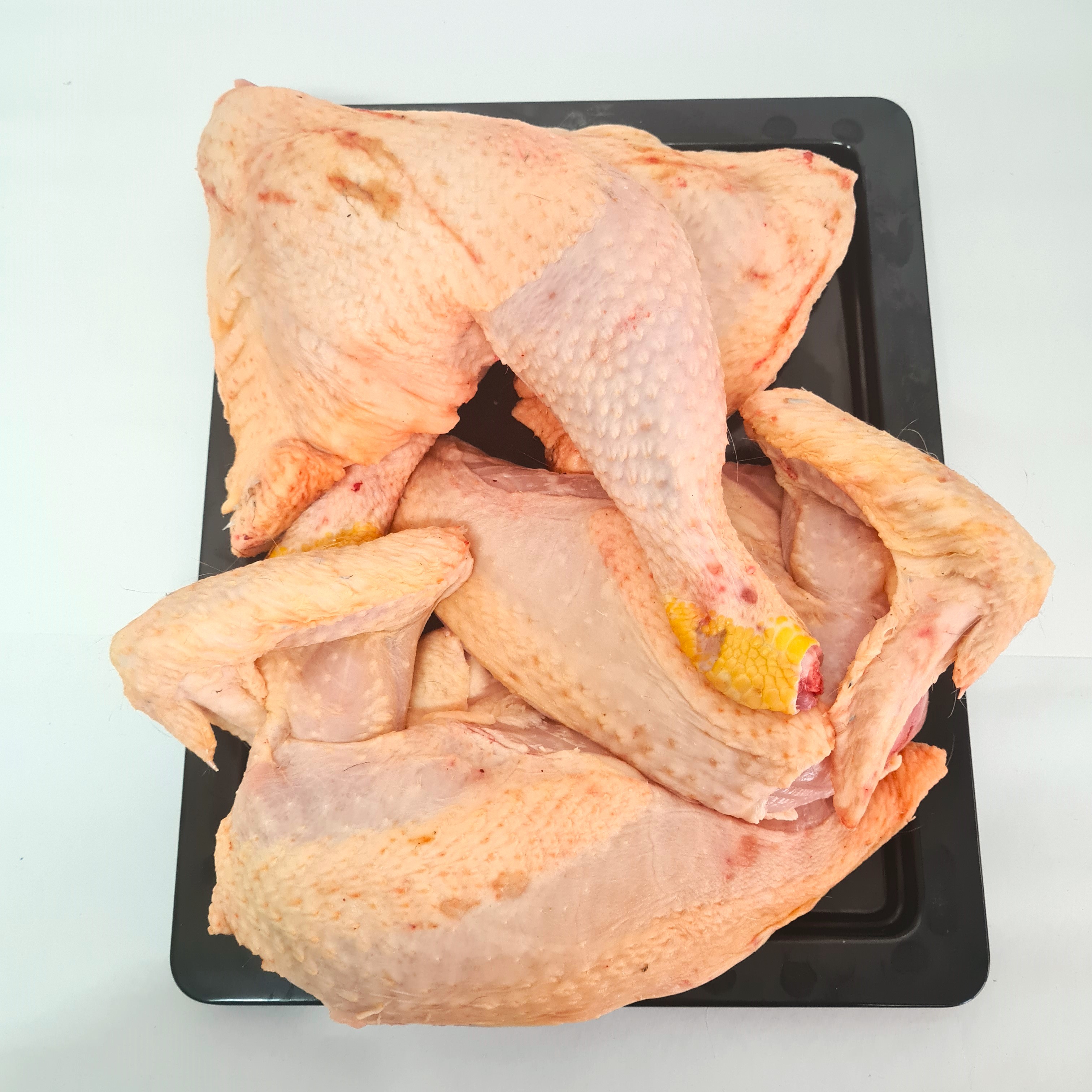 Pollastre Pagès tallat a quarts 3kg.
