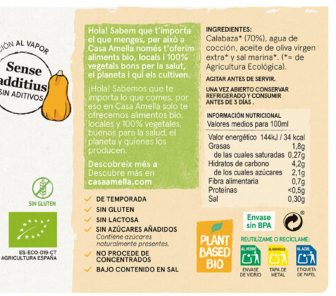 Crema Carbassa Bio 500ml