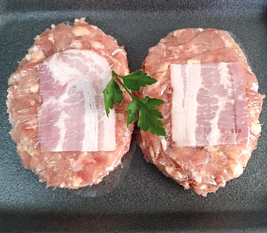 Hamburgueses de Pollastre Formatge i Bacó 2u.