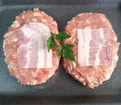 Hamburgueses de Pollastre Formatge i Bacó 2u.