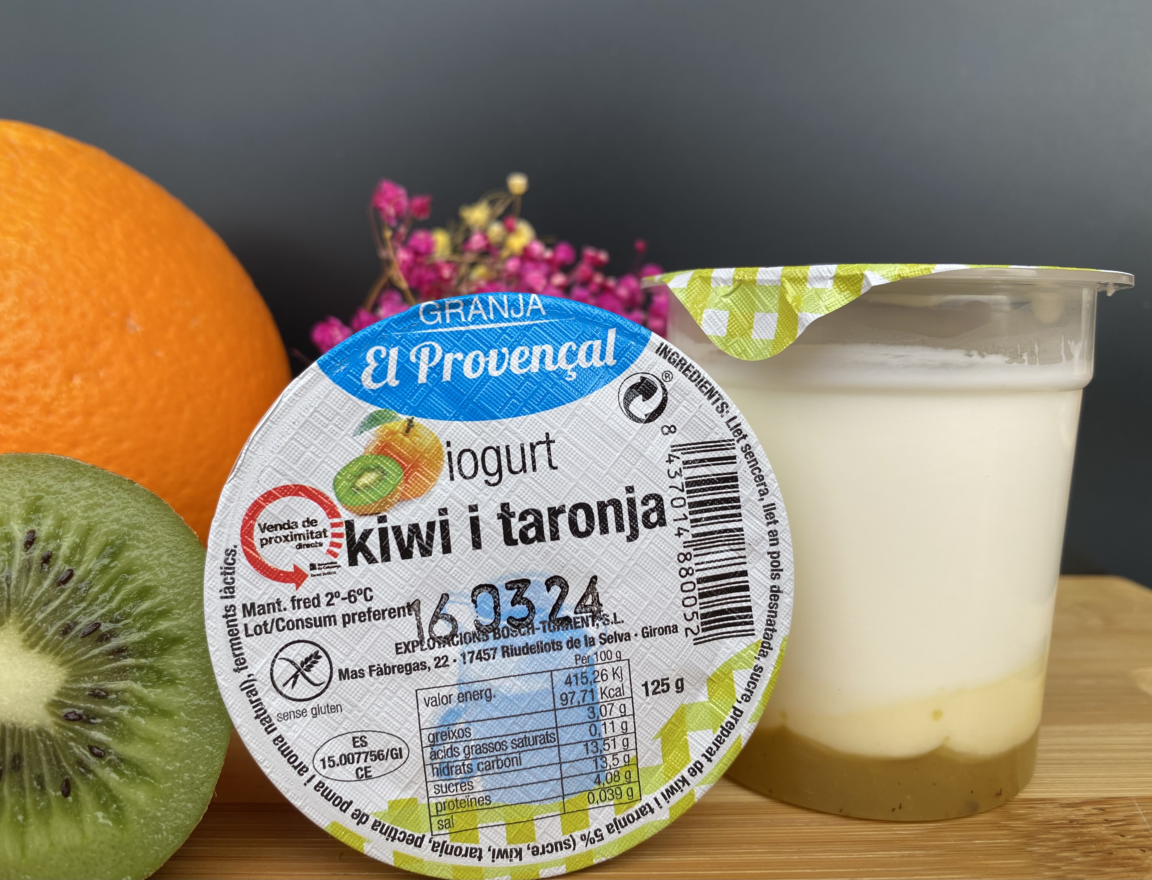 Pack: 2 iogurts de kiwi-taronja