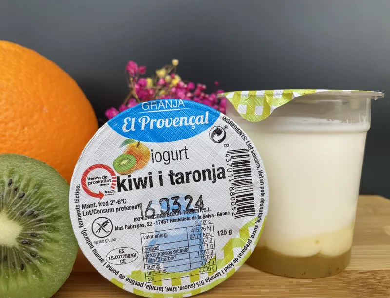 Pack: 2 iogurts de kiwi-taronja