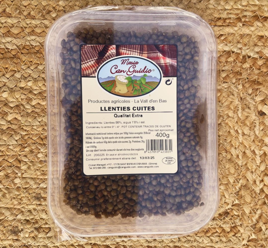 Llenties cuites 400g